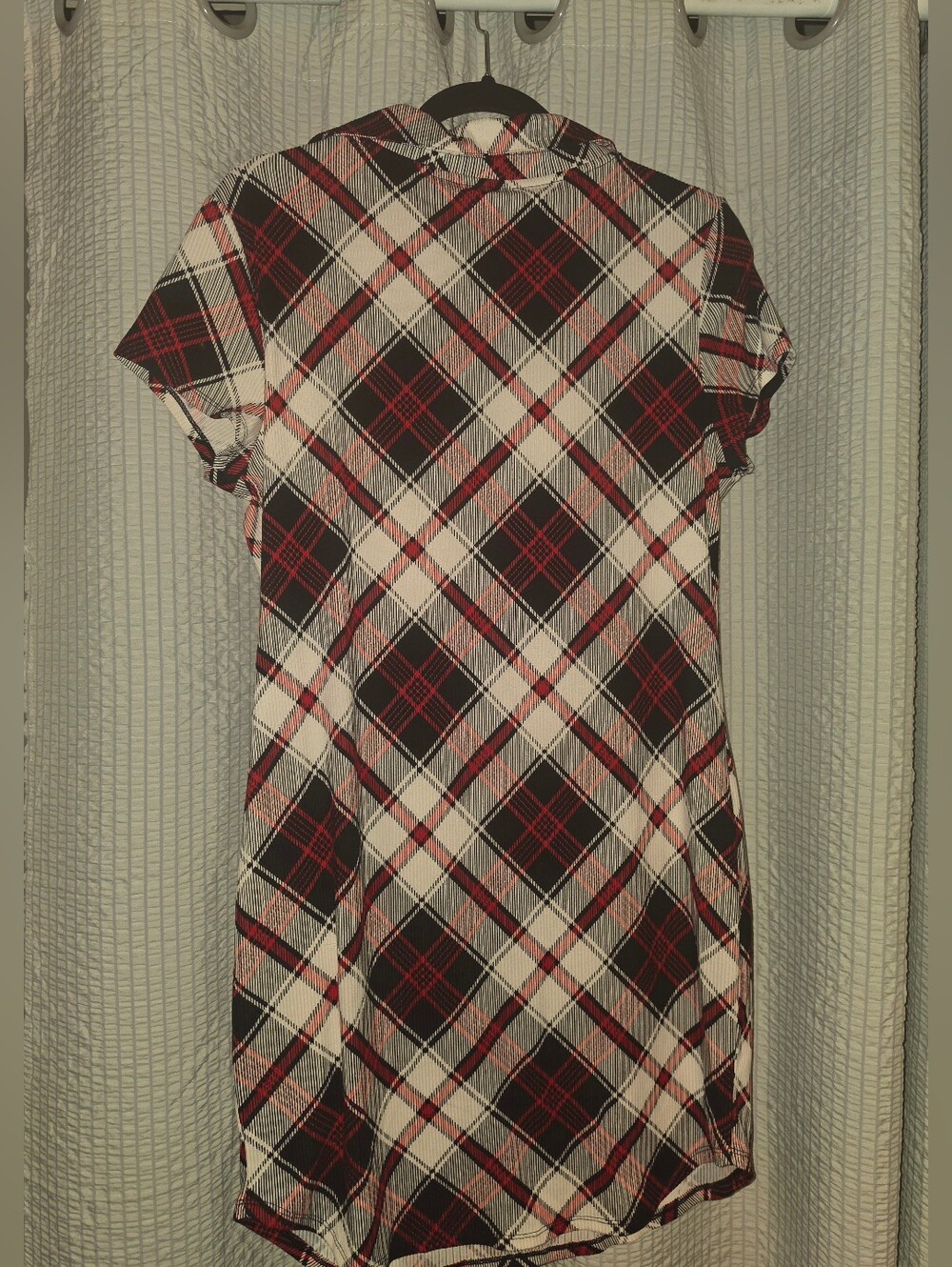 No Boundaries Black White & Red Plaid Dress - Picture 5 of 5